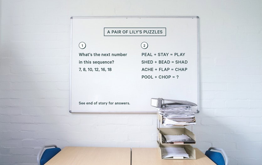 A pair of lily’s puzzles.