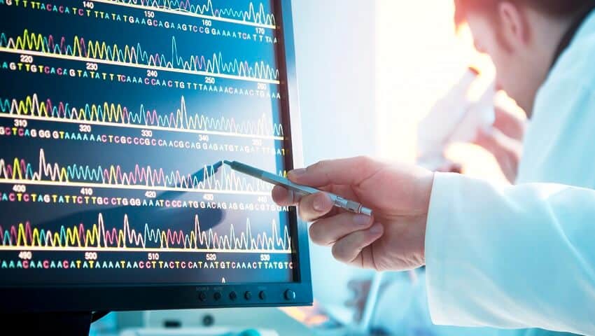 DNA sequence on a screen