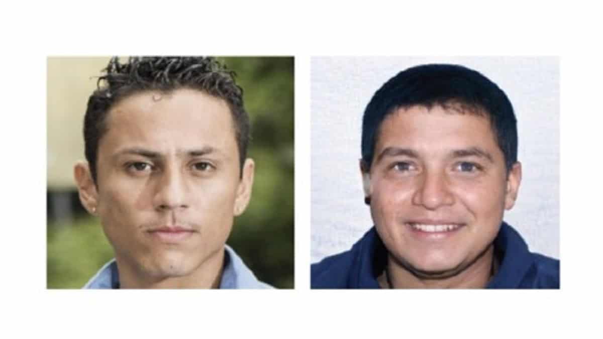testing deepfakes: two photos of men looking at camera: one is real, one is a fake made by an AI