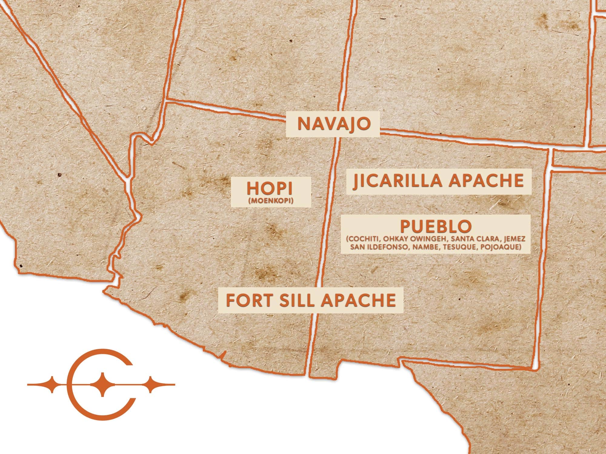 Southwest Tribal Map The Craftsmanship - Craftsmanship Southwest Native Map 4 