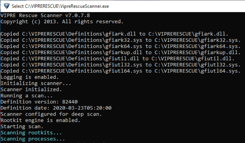 VIPRE Rescue Scanner
