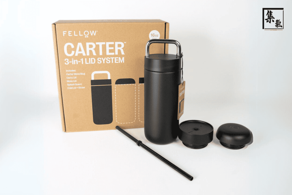 Fellow Carter Mug Double-Wall Vacuum Insulated Cup Set (One Mug, Three Lids)