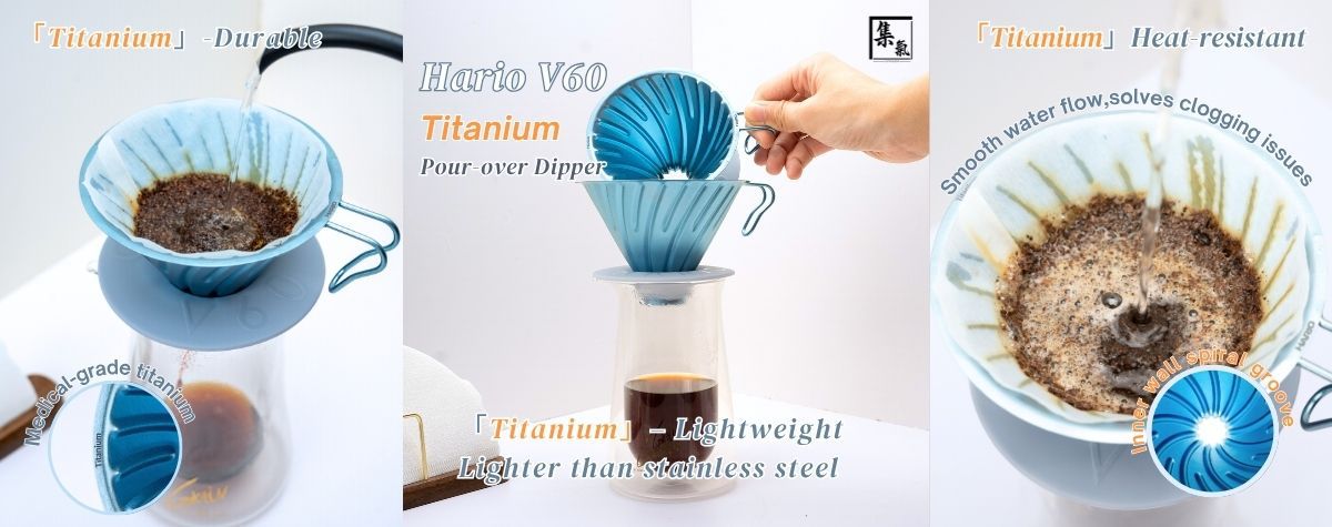Hario V60 Titanium Dripper ☕️ 'Titanium' level evolution, lightweight and now available! ⬆️