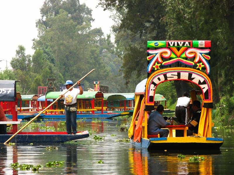 Boats in Xochimilco, Mexico City
