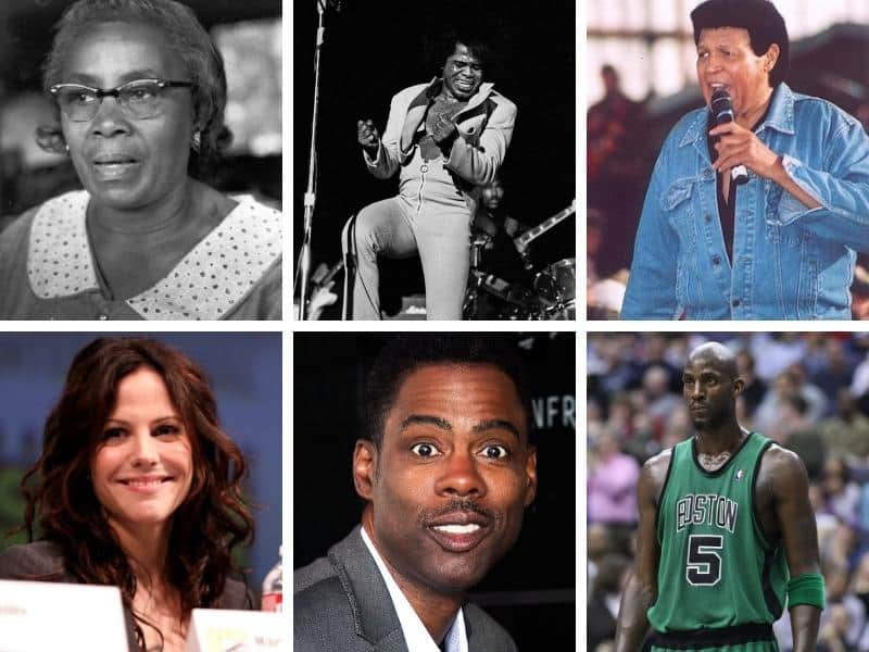 A mosaic of famous people from South Carolina