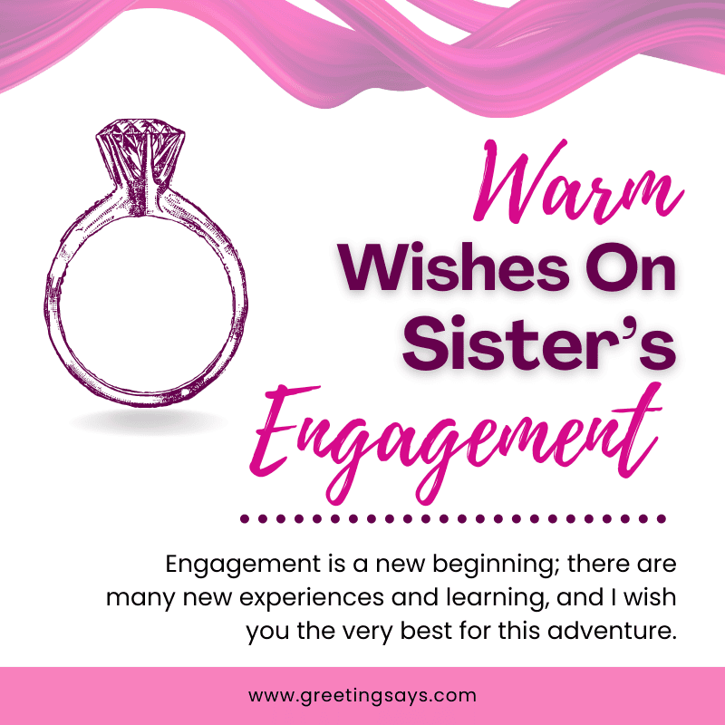 Wishes For Sister's Engagement