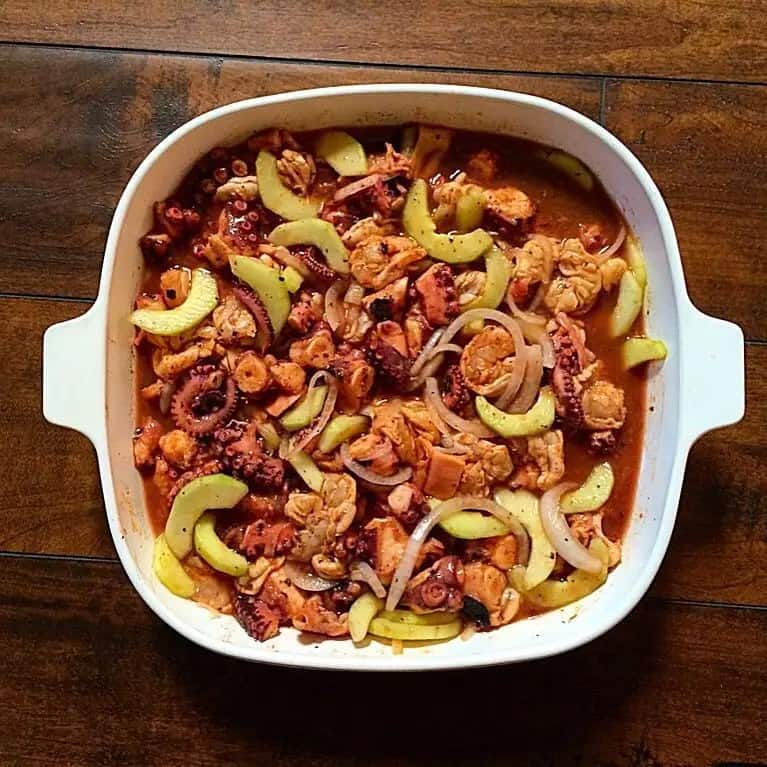 Aguachile De Pulpo Y Camaron Octopus And Prawn Aguachile Mexican Food Memories