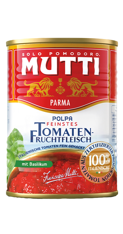 Tomatenfruchtfleisch mit Basilikum