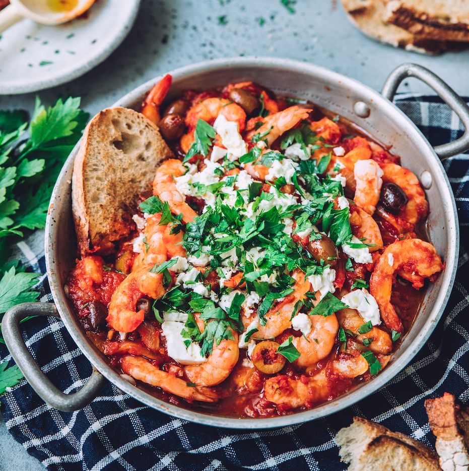 Crevettes à la grecque
