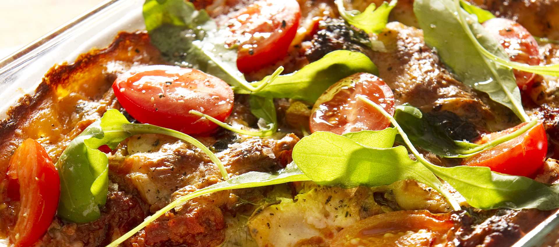 Lasagna made with cherry tomatoes