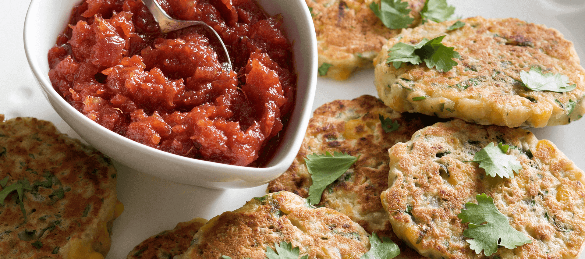 Chickpea Fritters with Corn and Zucchini