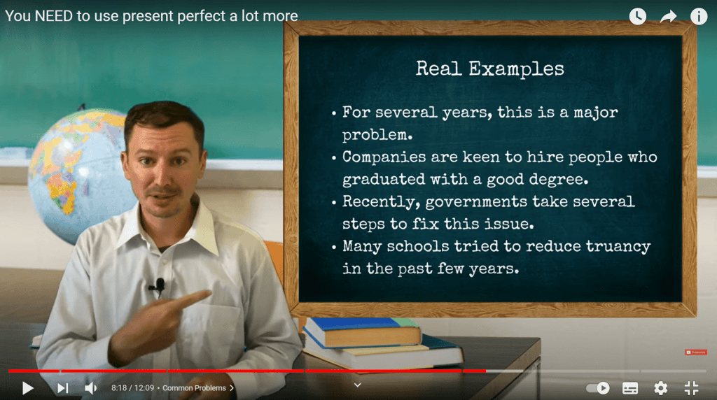examples of present perfect errors