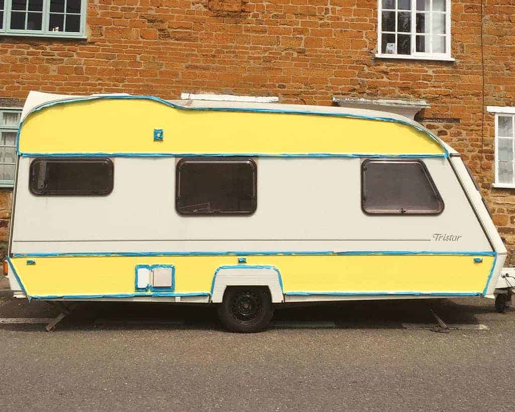 Painting a Caravan Exterior by The Listed Home