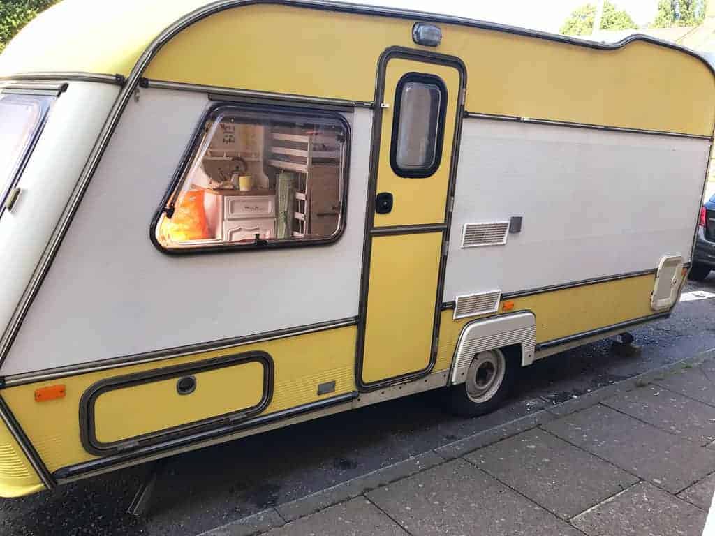Painting a Caravan Exterior by The Listed Home
