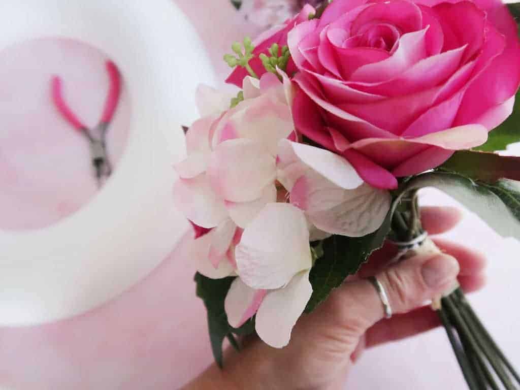 How to Make a Silk Flower Wreath Tutorial by The Listed Home