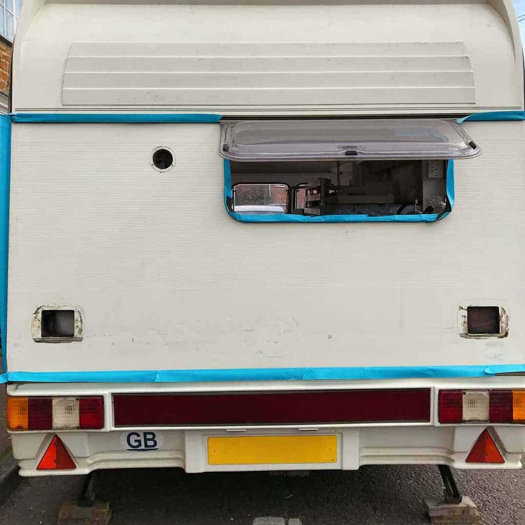 Painting a Caravan Exterior by The Listed Home