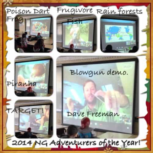 Dave Freeman delivers a virtual rainforest assembly to elementary school classrooms.