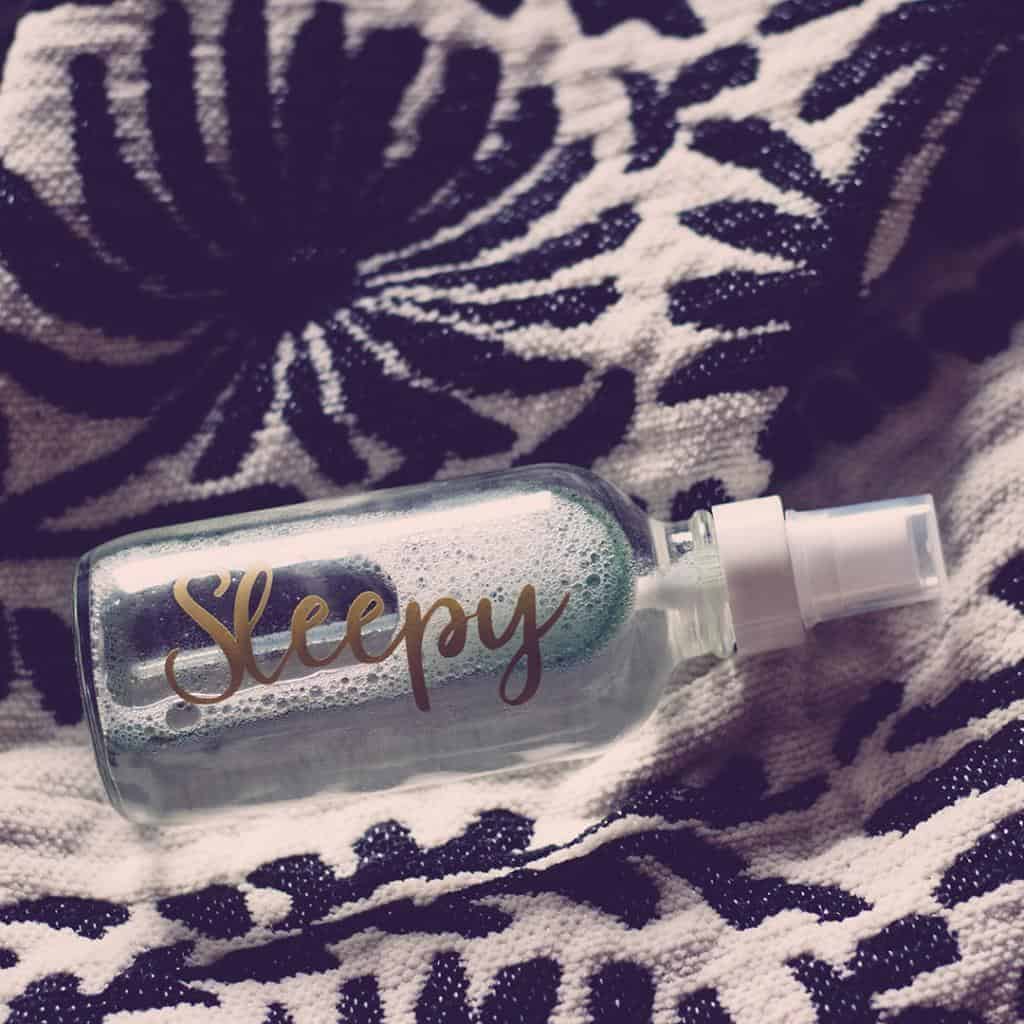Create a DIY sleep spray to chill, relax, and ultimately sleep better with soothing witch hazel and essential oils for sleep as an easy natural sleep aid.