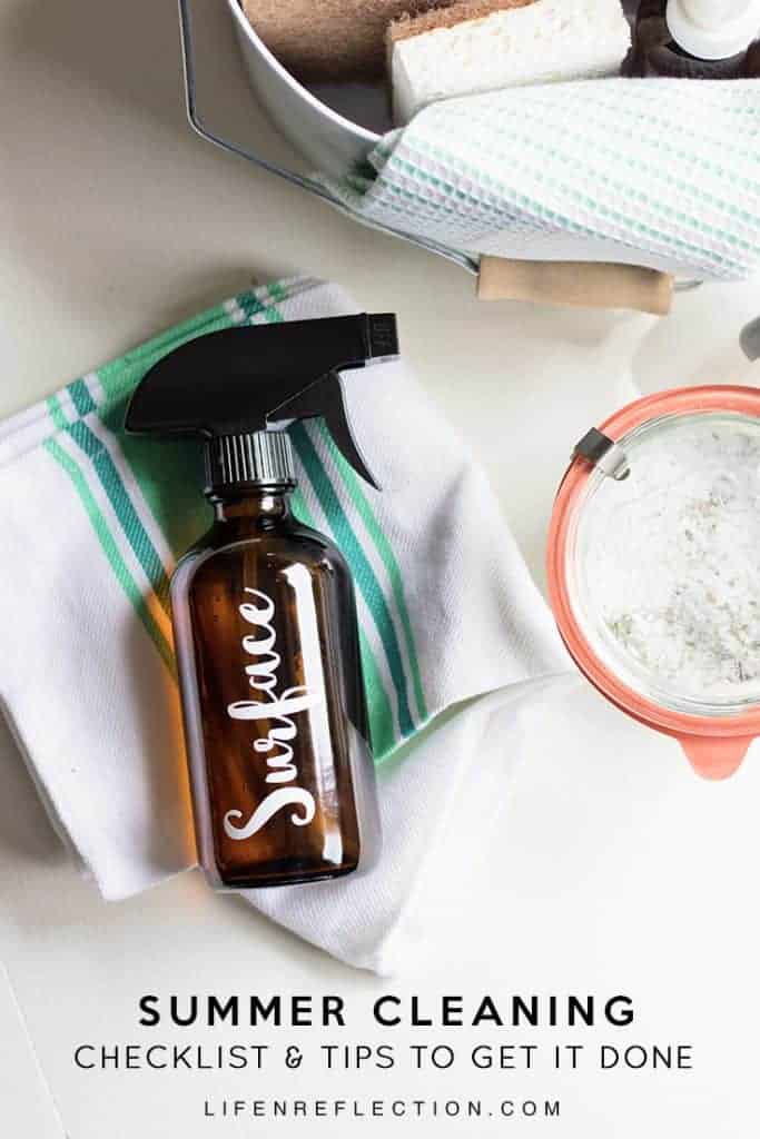 Stay on top of summer cleaning tasks with a handy printable summer cleaning checklist