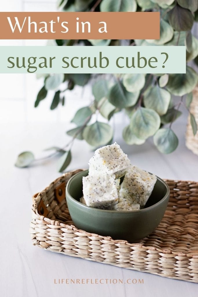What's in a DIY sugar scrub cube?