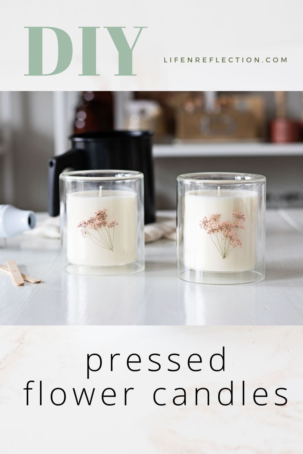 DIY Pressed Flower Candles The Easy Way