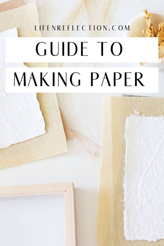 How To Make Handmade Paper With Leaves And Gold Flakes