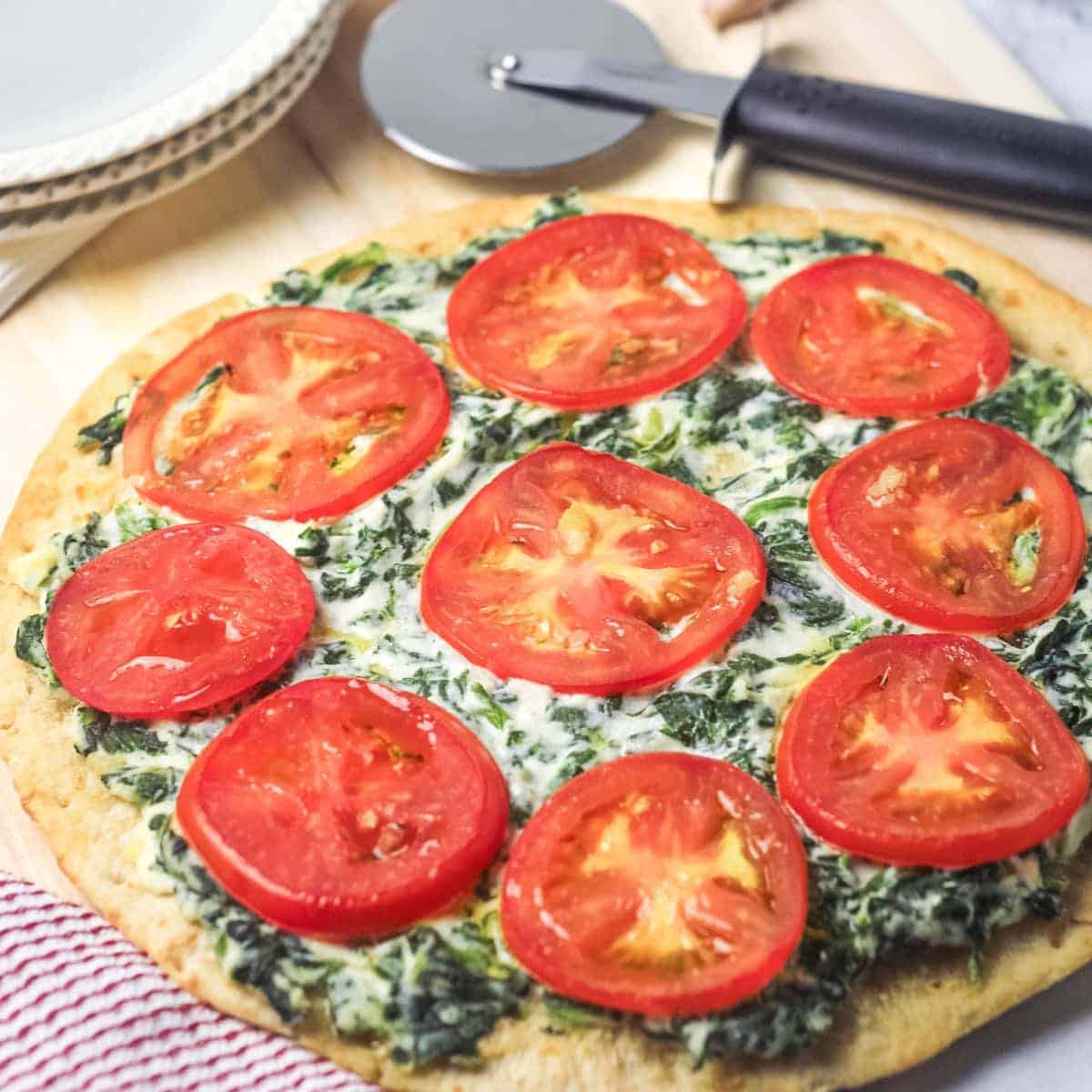 Easy Ricotta Spinach Pizza Recipe (White Pizza)