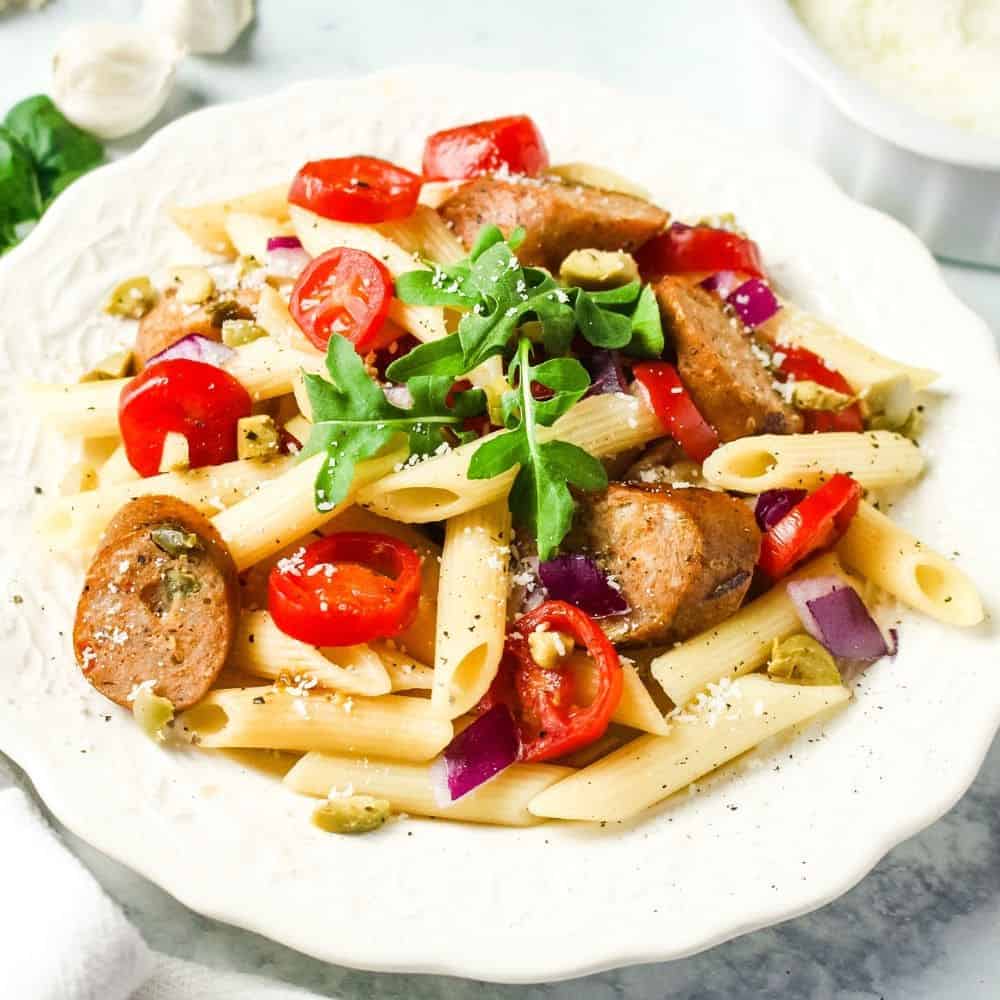 Sausage Pasta Salad Simple Italian Cooking