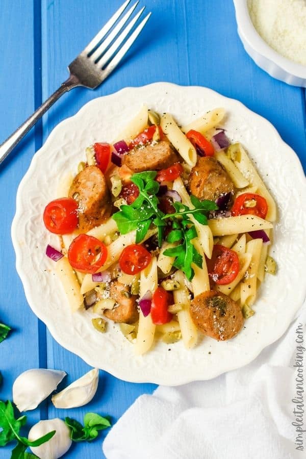 Sausage Pasta Salad Simple Italian Cooking