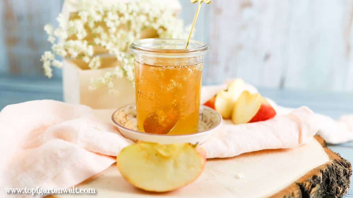 Holunderblütengelee mit Apfelsaft - Topfgartenwelt