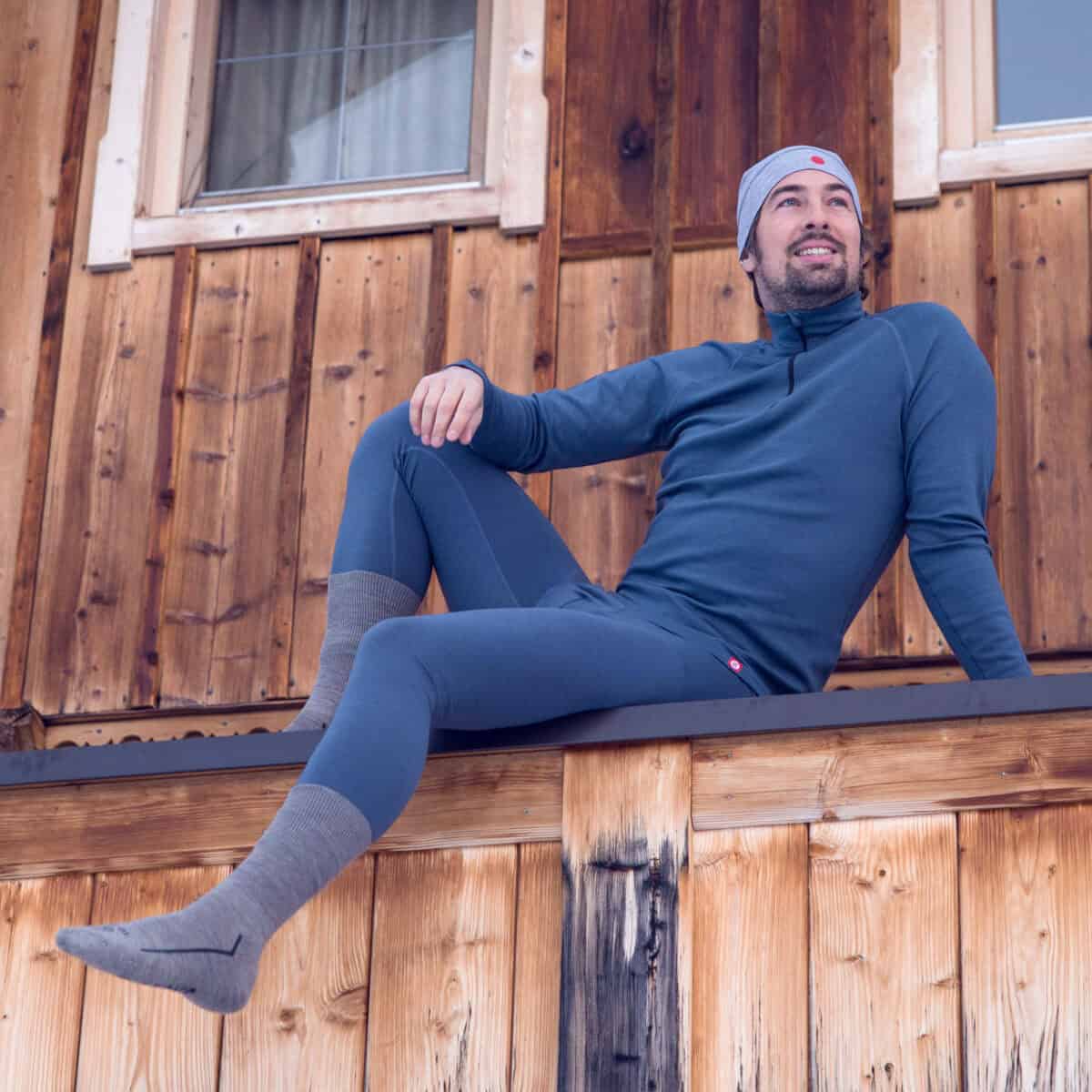 Iguana Pantaloni Termici Uomo In Lana Merinos 100%, Strato Base Leggero Per Sci E Inverno, Biancheria Intima