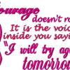 Courage Saying with Ribbon 5x7 - Image 2