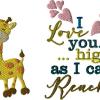 Giraffe, Saying, Spout 4x4 mini-design pack - Image 2