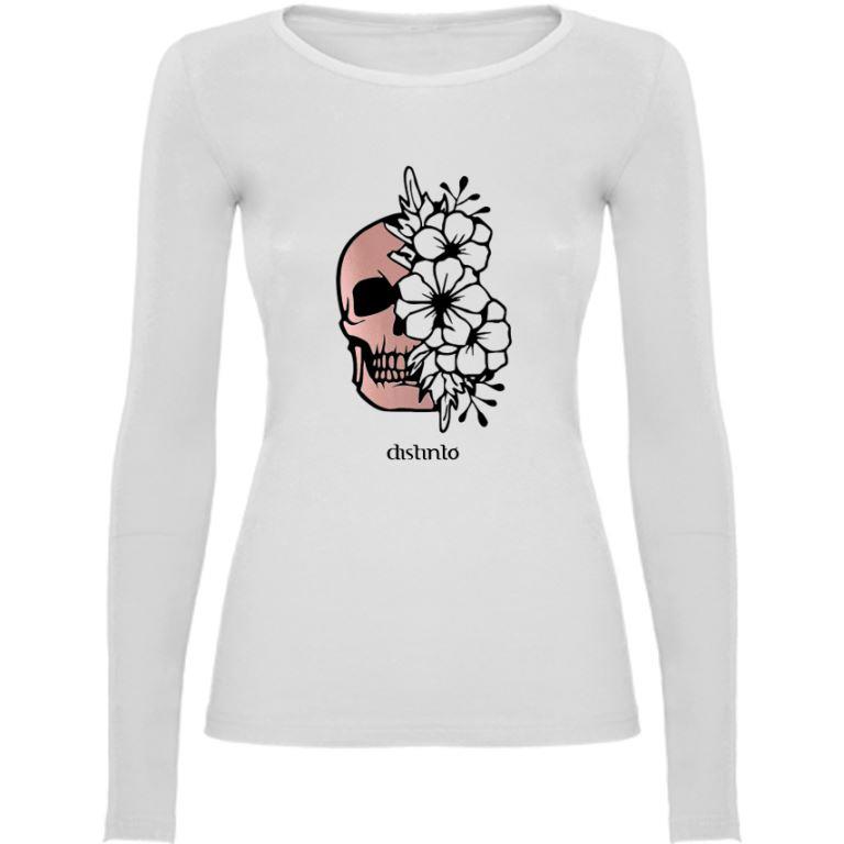 Caveira com Flores - Camisola Motard - Image 3