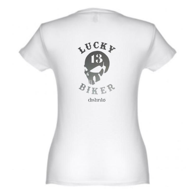 Lucky Biker (costas) - T-shirt Motard - Image 4