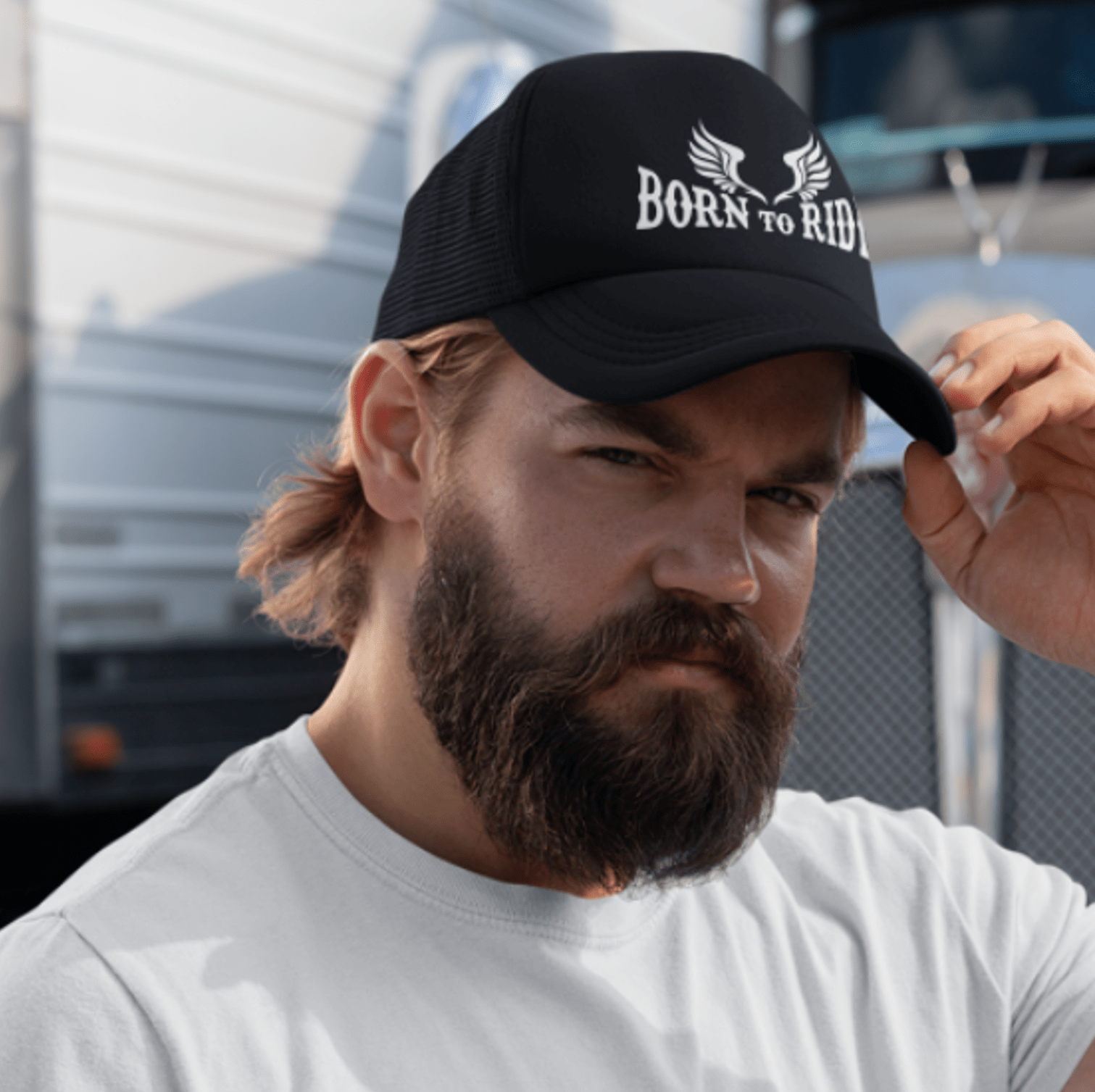 Boné Motard Born to Ride + Óculos de sol