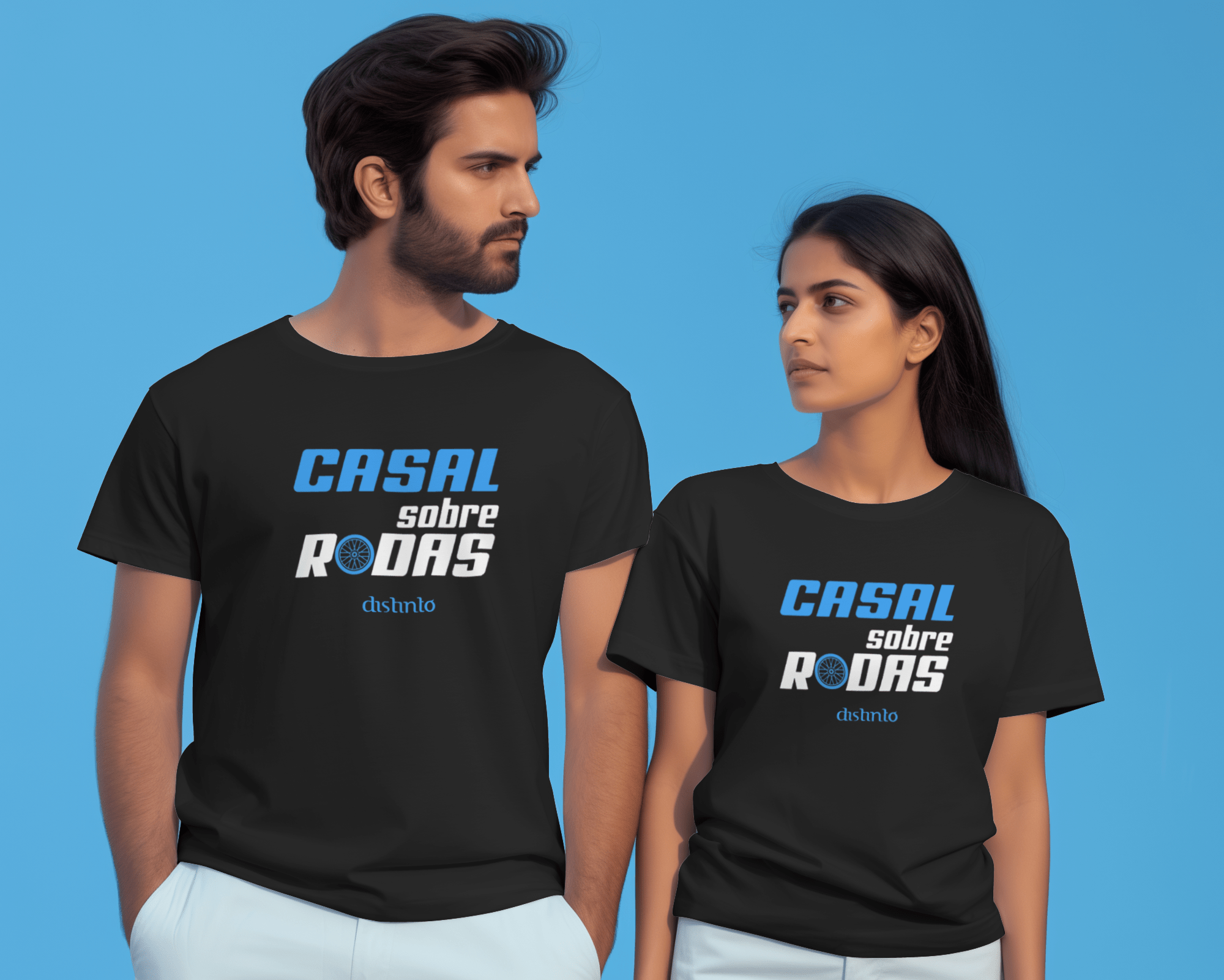 Casal sobre Rodas - T-shirt motard
