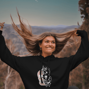 Caveira com Flores - Sweatshirt Motard