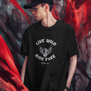 Live Wild - T-shirt Motard