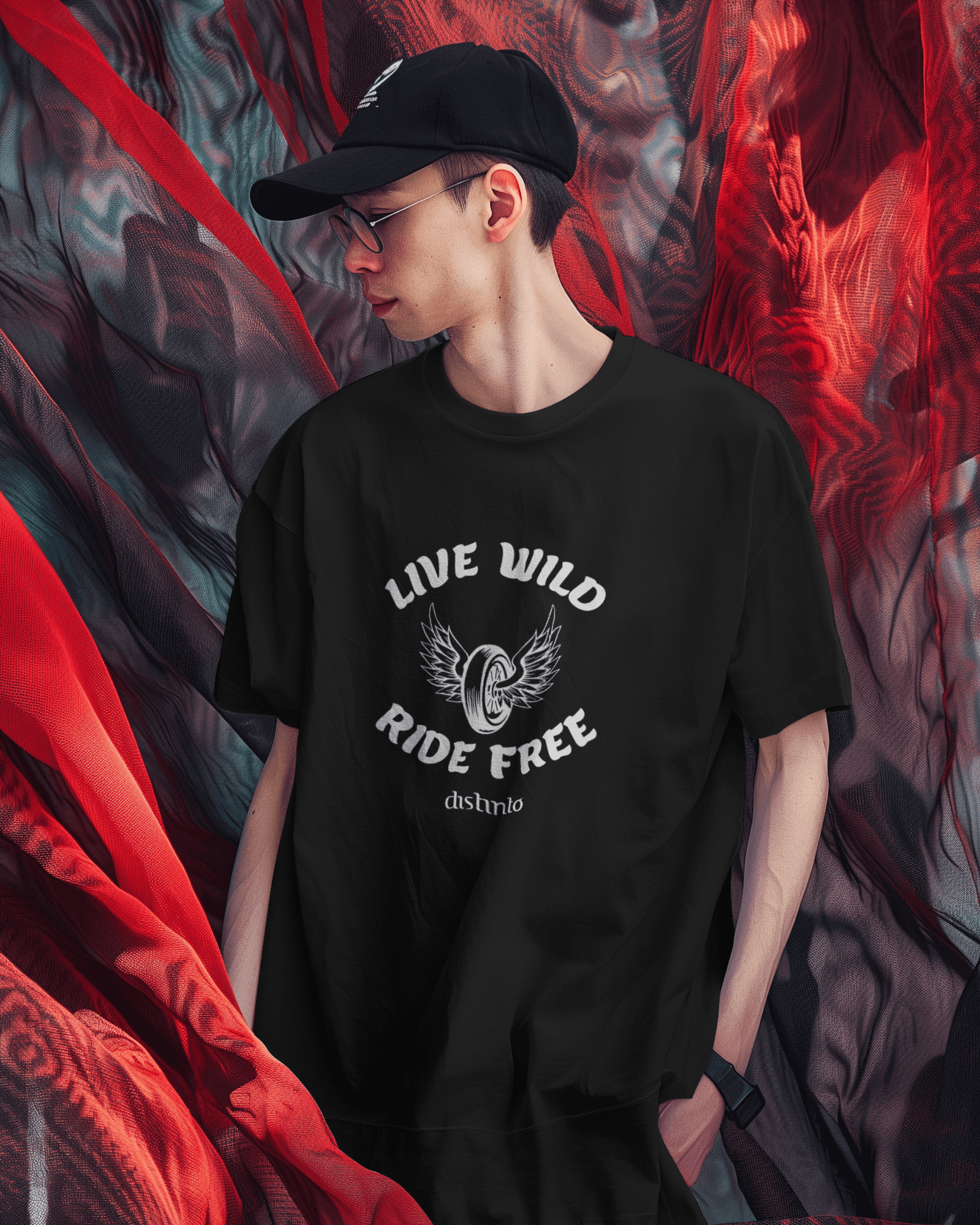 Live Wild - T-shirt Motard