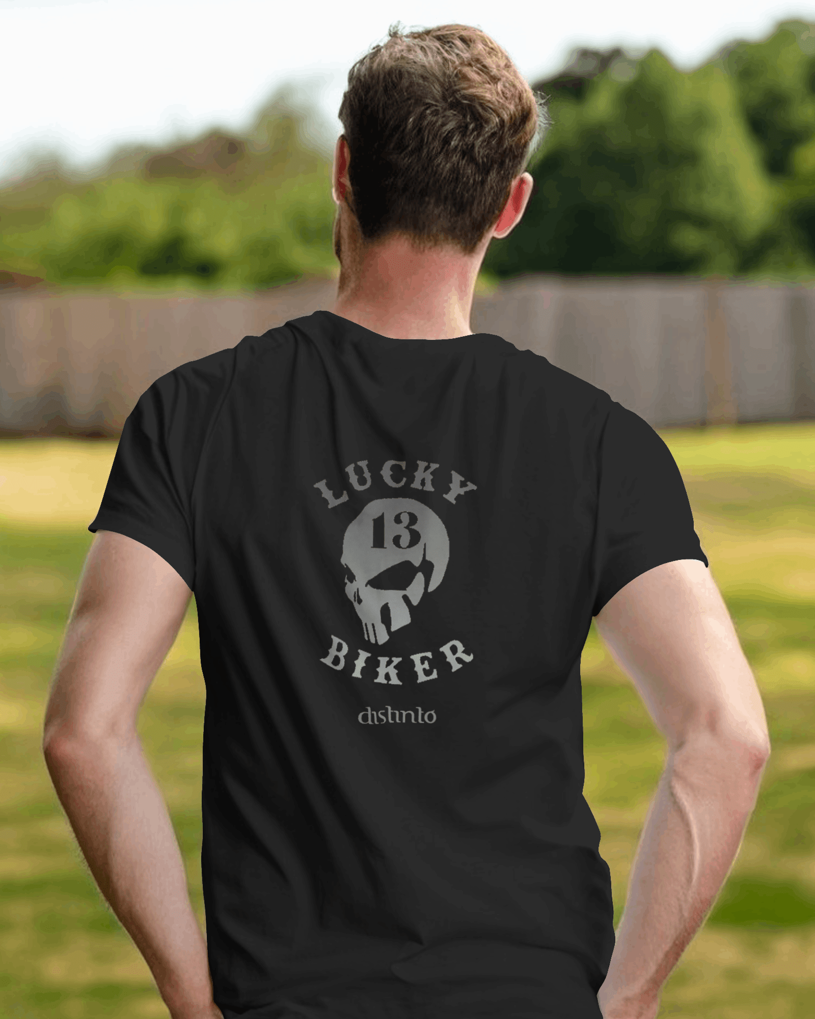 Lucky Biker (costas) - T-shirt Motard