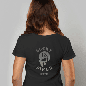 Lucky Biker (costas) - T-shirt Motard