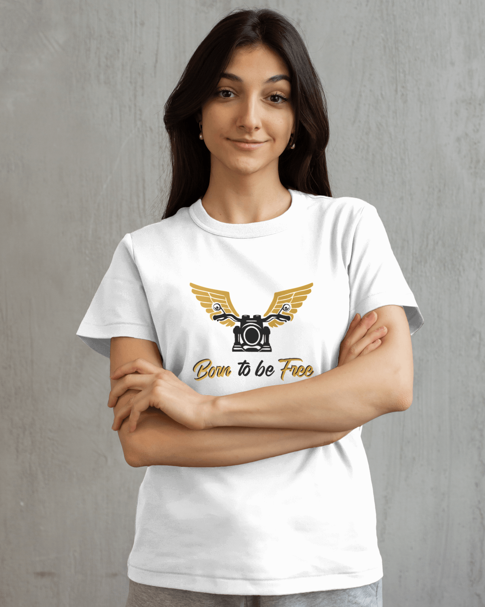 Born to be Free - T-shirt Motard