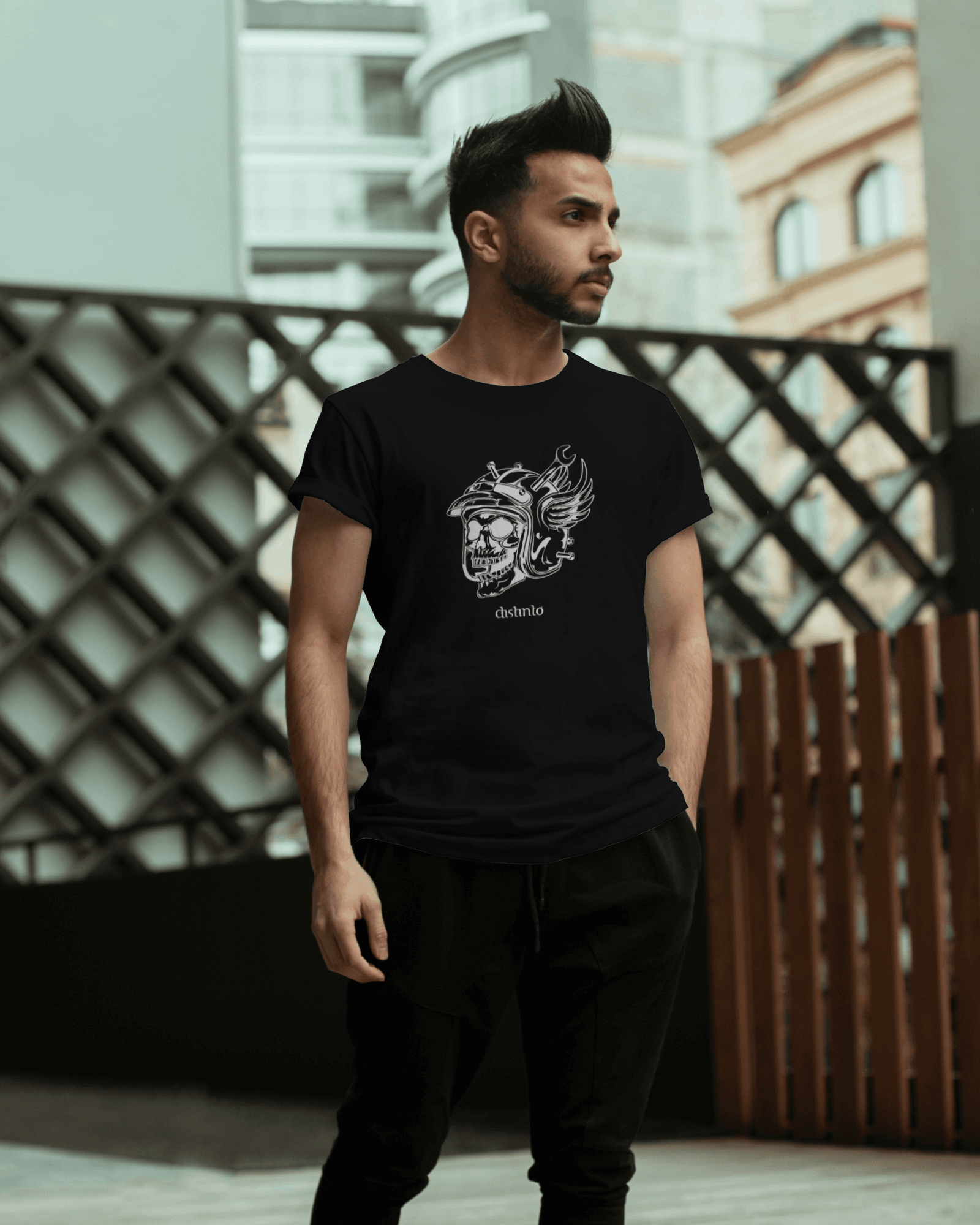 Wings Helmet - T-shirt Motard