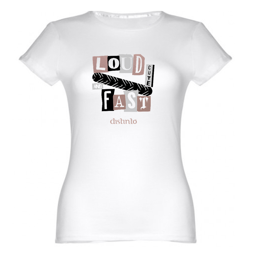 Loud, Cute and Fast - T-shirt Motard - Image 3