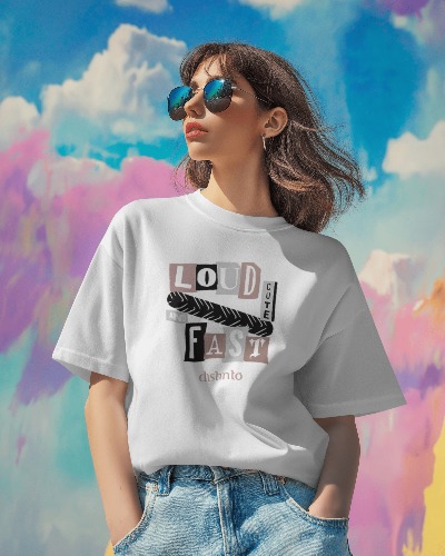 Loud, Cute and Fast - T-shirt Motard