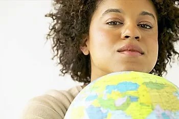 Woman with Globe