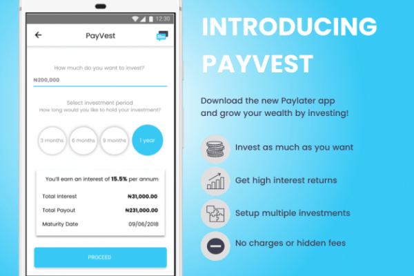 Paylater Announces Its High-Yield Investment Feature, Payvest