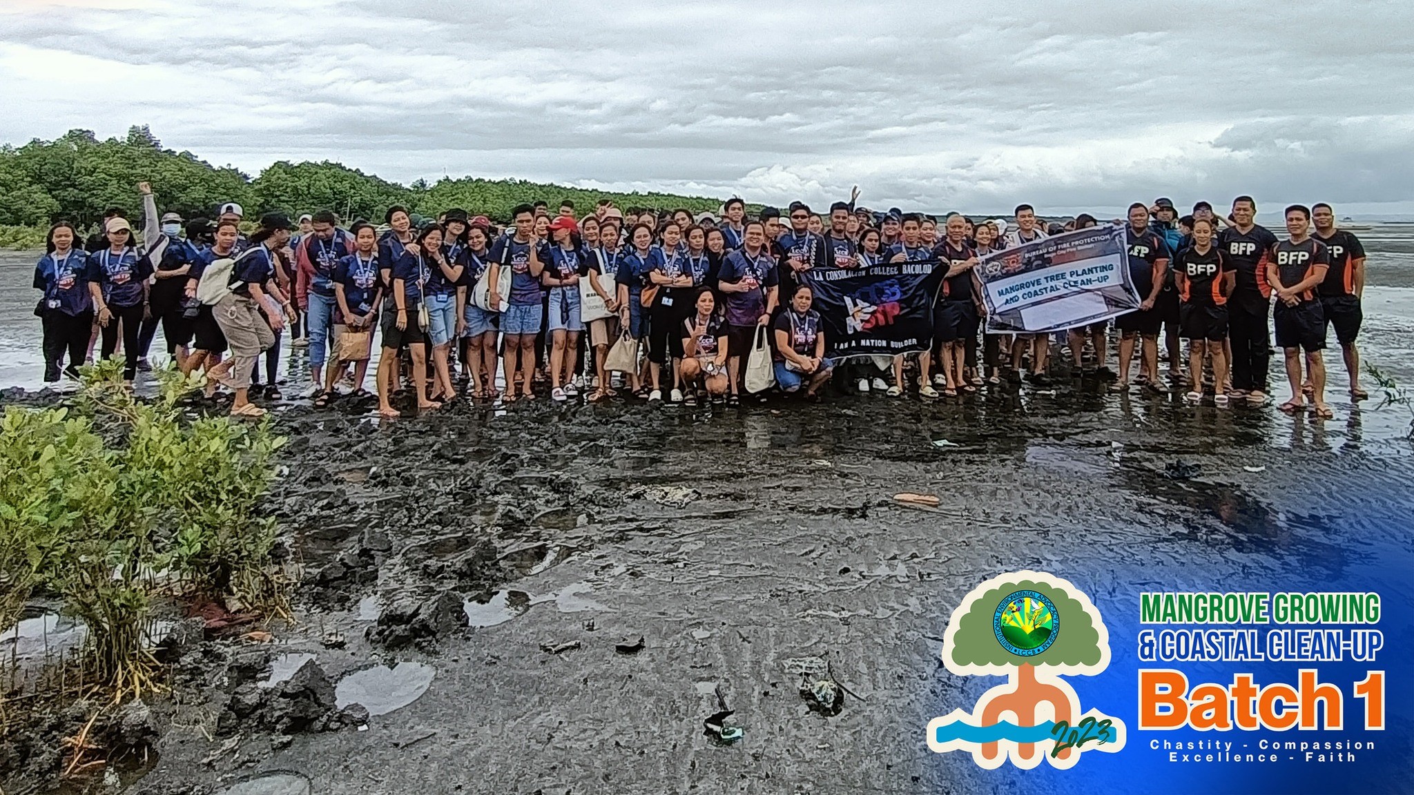 LCCB NSTP and IEAP Spearhead Environmental Stewardship: Sustaining Mangrove Growing Commitment for AY 2023 – 2024