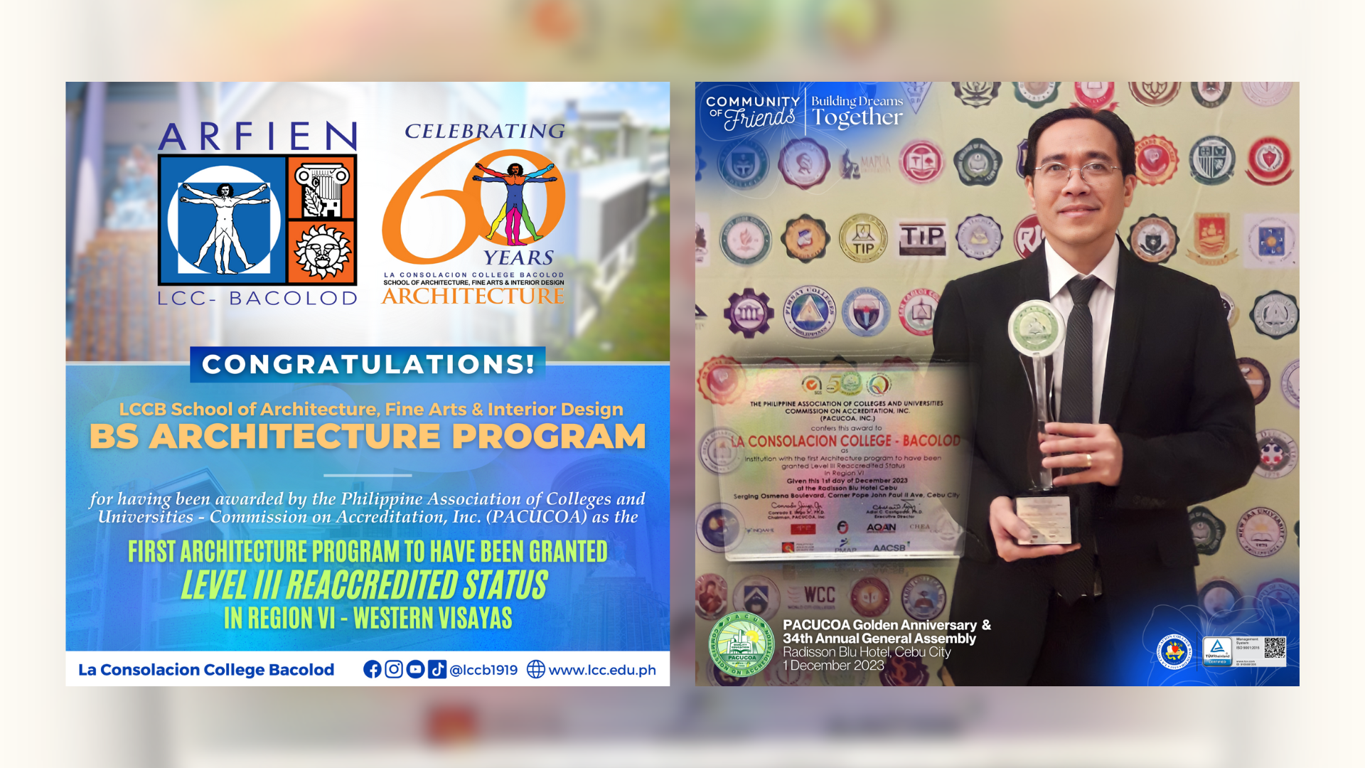 La Consolacion College Bacolod’s Architecture Program Achieves Level III Reaccredited Status, a First in Western Visayas